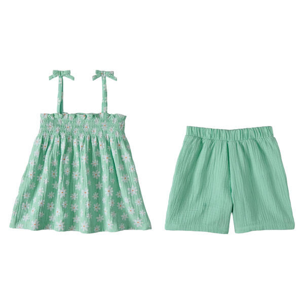 Lily & Dan/ L&D Children's Green Daisy 2pc Set - S