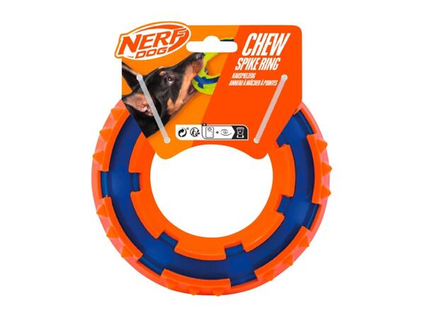 Nerf Dog Chew Spike Ring Dog Toy
