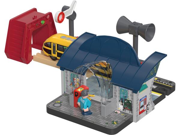"Interactive Railway Station" or "Fire Brigade" For Wooden Rail
