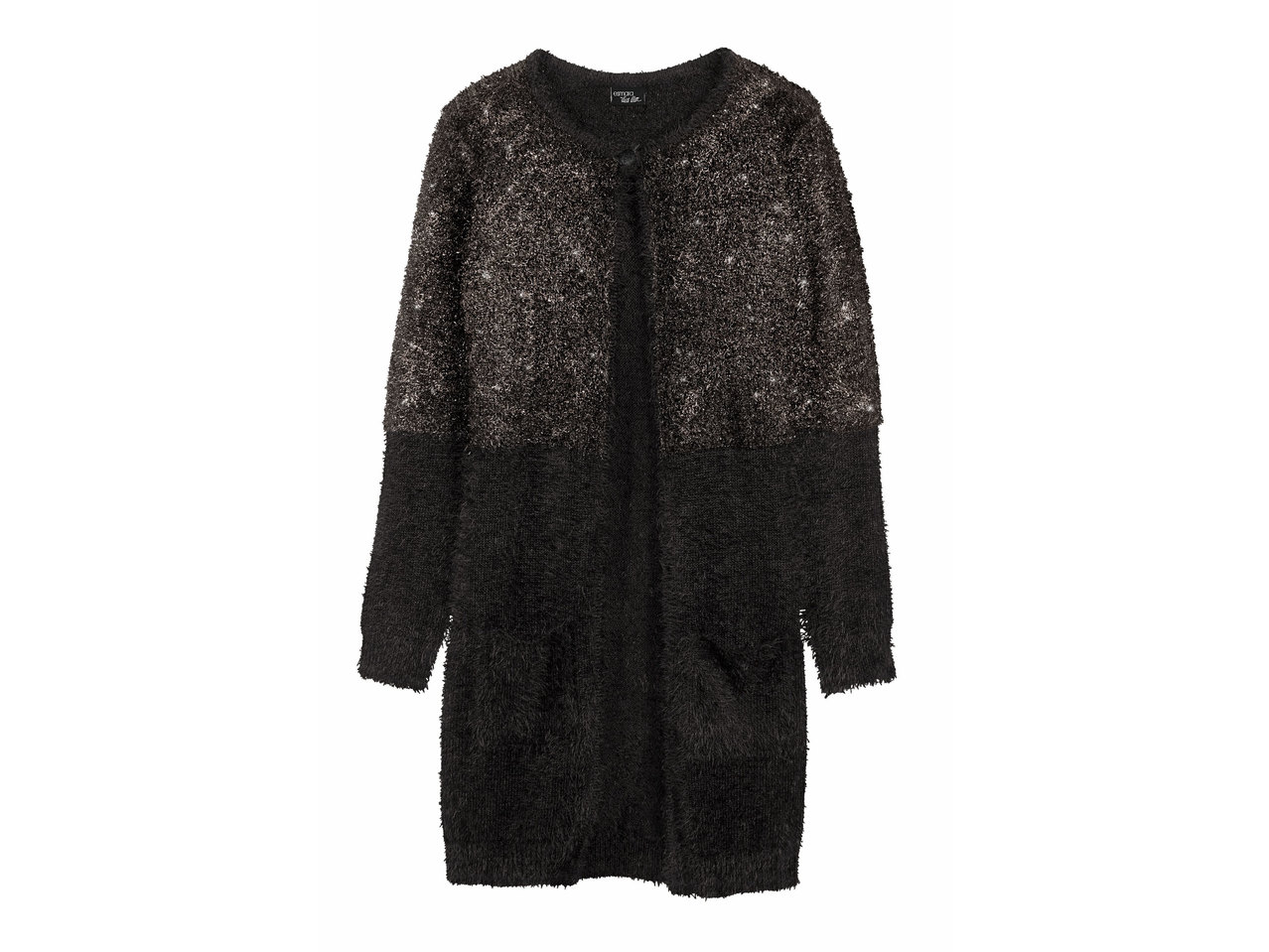 Pluchen cardigan of pull