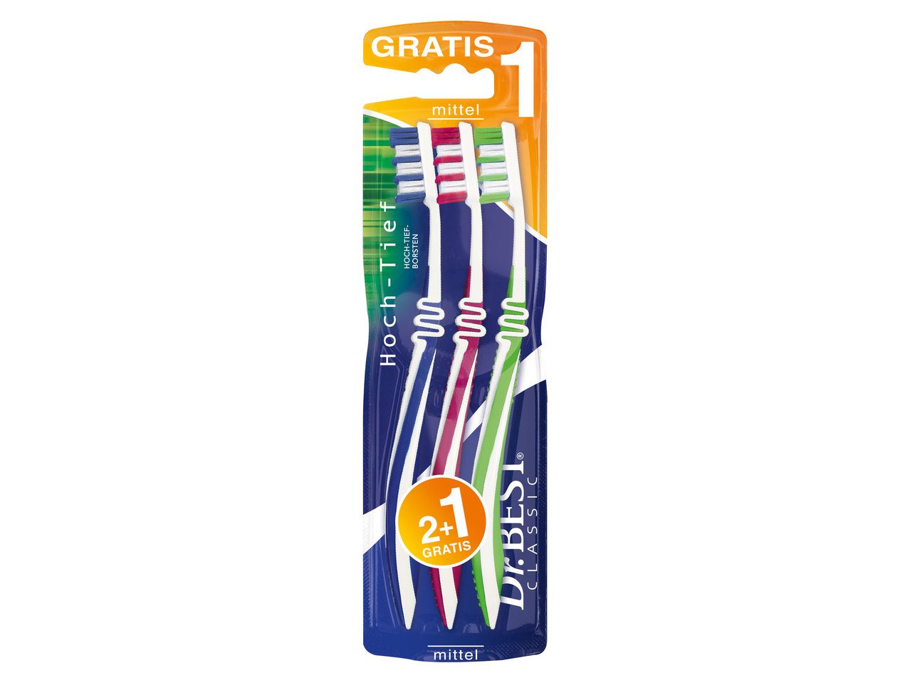 DR. BEST Zahnbürste, 3er
