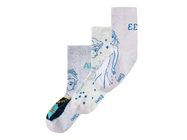 Girls' Character Socks Per pack "Frozen, Lion King, Disney Princess"