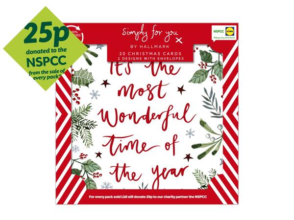 NSPCC Classic Christmas Cards - 20 Pack