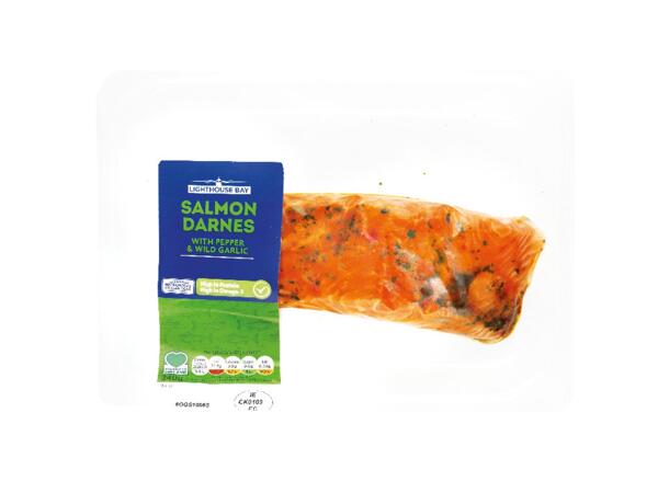 Salmon Darnes with Garlic & Pepper
