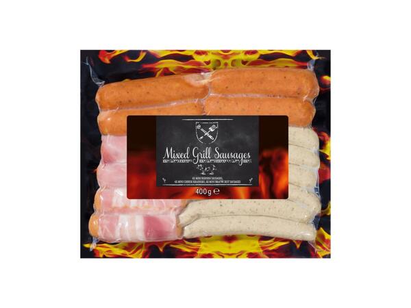 Mixed grill sausages