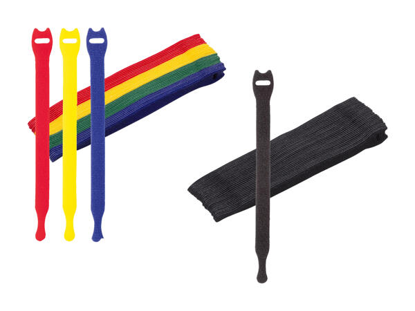 Attaches de câbles en velcro, 100 pièces