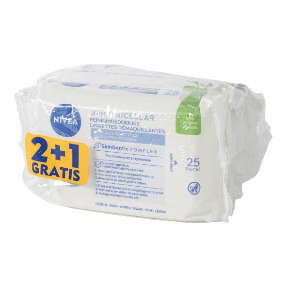 NIVEA(R) 				Gesichtsreinigungstücher, 3er-Packung