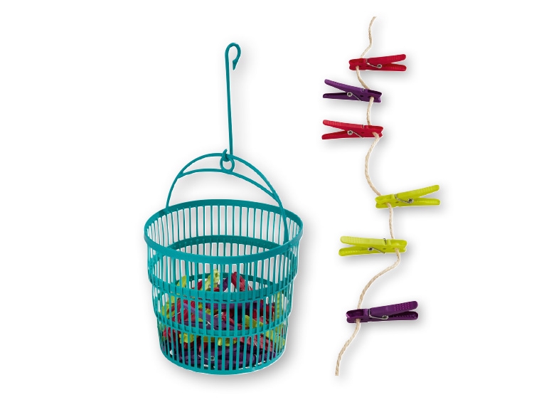 Aquapur(R) Clothes Pegs/ Peg Basket