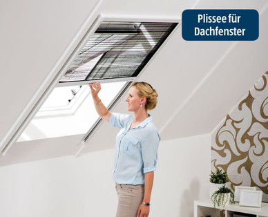 EASYHOME Insektenschutz-Rollo für Fenster/ Insektenschutz-Plissee für Dachfenster