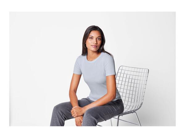 Esmara Ladies' Ribbed T-Shirt - Grey