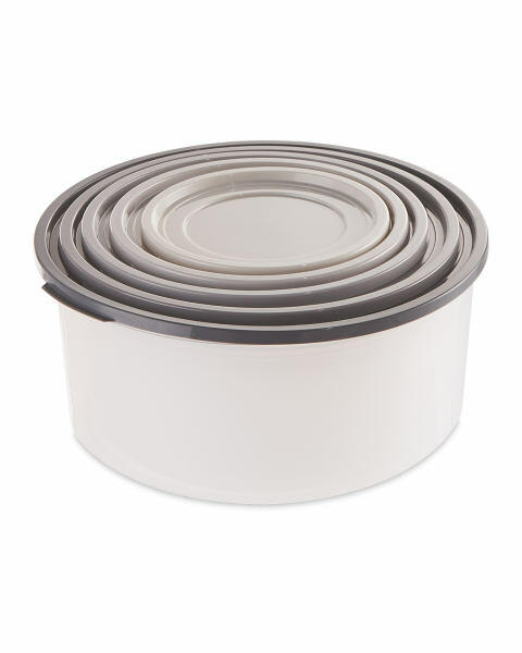 Grey Circle Nestable Containers