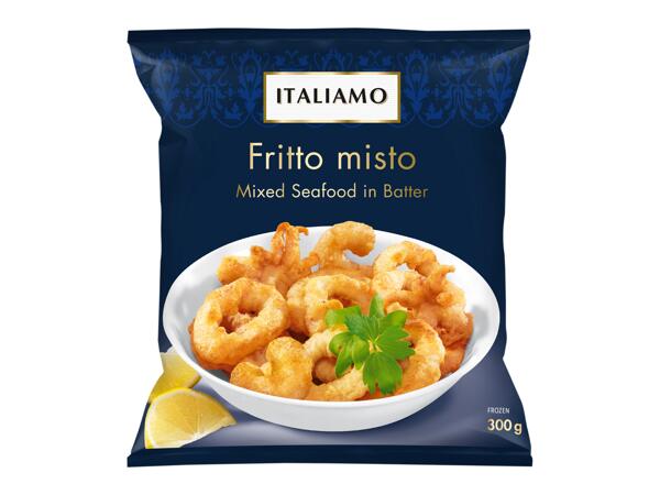 Mixed seafood in batter