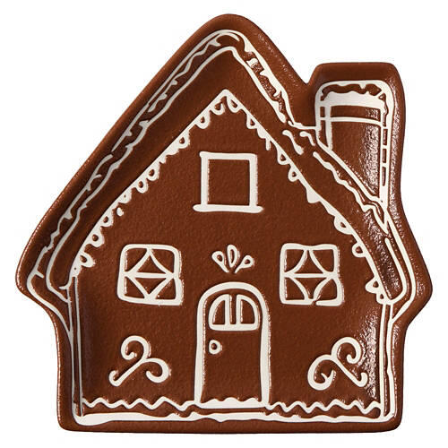 Holiday Crofton Gingerbread Shaped Plate, Brown
