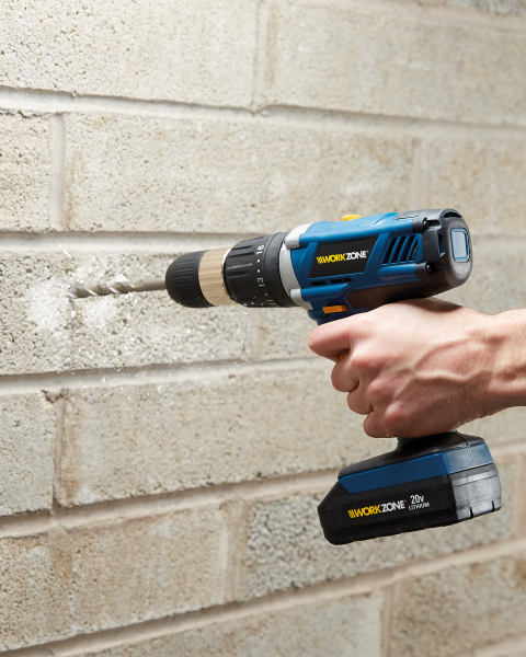 Workzone 20v Cordless Hammer Drill