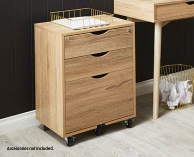 Scandi 3 Drawer Filing Cabinet