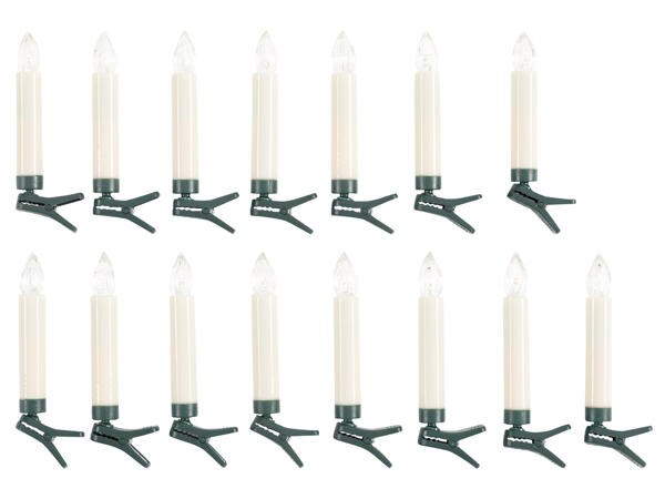 Kabellose LED-Christbaumkerzen, 15 Stück