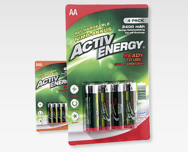 Accus prêts à l'emploi ACTIV ENERGY(R)