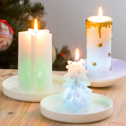 Weihnachts-Regenbogenkerze