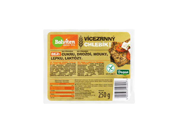 VÍCEZRNNÝ CHLEBÍK BEZ LEPKU