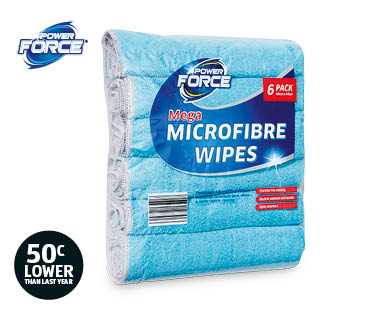 Mega Microfibre Wipes 6pk