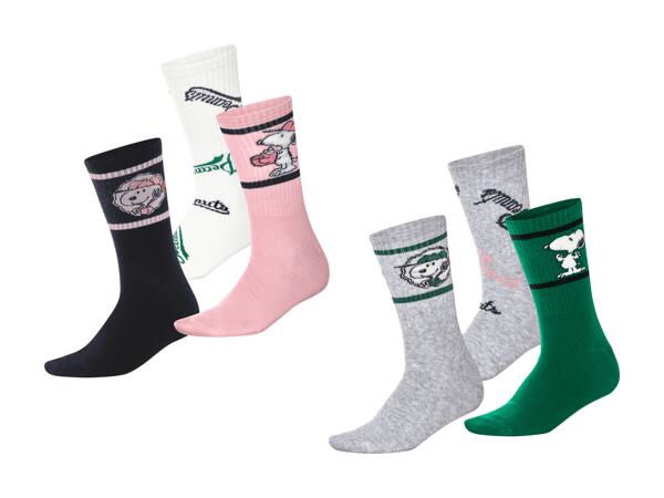 Chaussettes pour femme en maille côtelée, set de 3