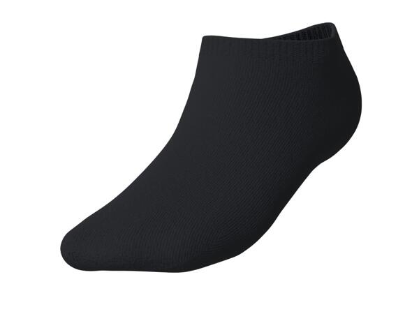 LUPILU Kids' Black/White/Grey Trainer Socks - 7 Pack