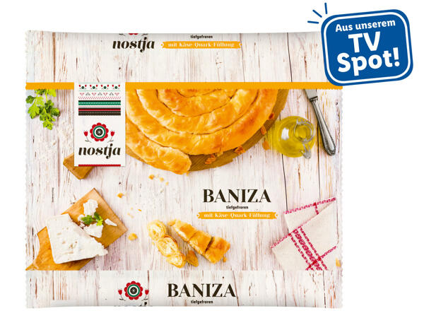 Burek mit Fleisch oder Baniza Käseschnecke