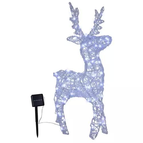 LED Solar Acrylic Look Reindeer Light