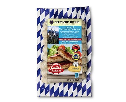 Deutsche Küche 
 Nuremberg or Nuremberg Reduced Fat Bratwurst