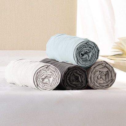 Drap-housse en satin, 2 pers.
