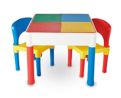 Reversible Construction Table with Chairs