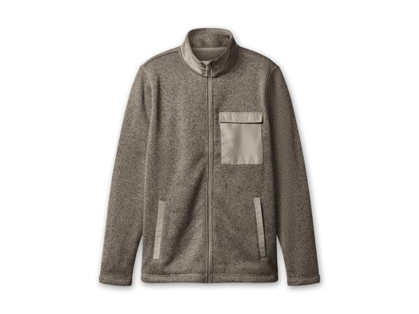 Damen/Herren Strickfleece-Jacke