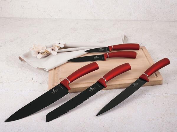 Knife Set With Cutting Board, 6 Pieces