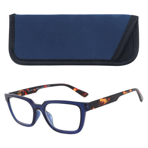 Men's Reading Glasses with Case - Blue, 2.0