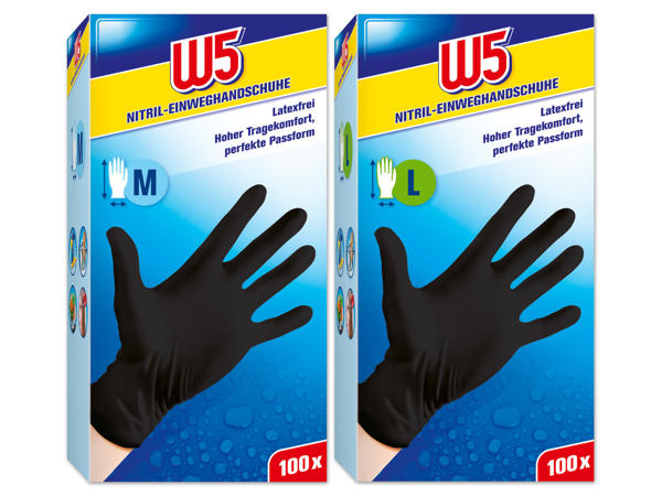 W5 Bunte Nitril Einweghandschuhe