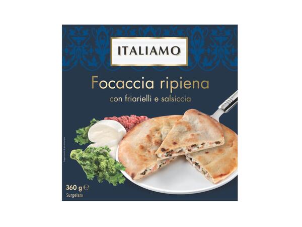 Focaccia with Friarielli and Sausage