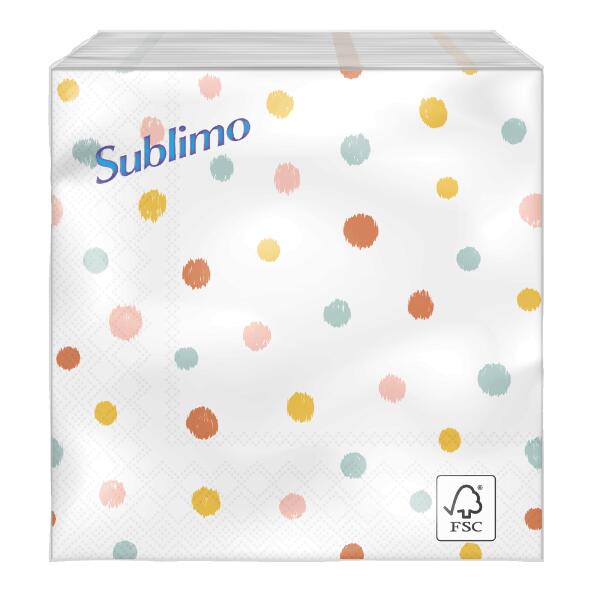SUBLIMO(R) 				Serviettes de fête, 25 ou 40 pcs