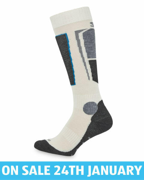 Adult's White Ski Socks With Silk