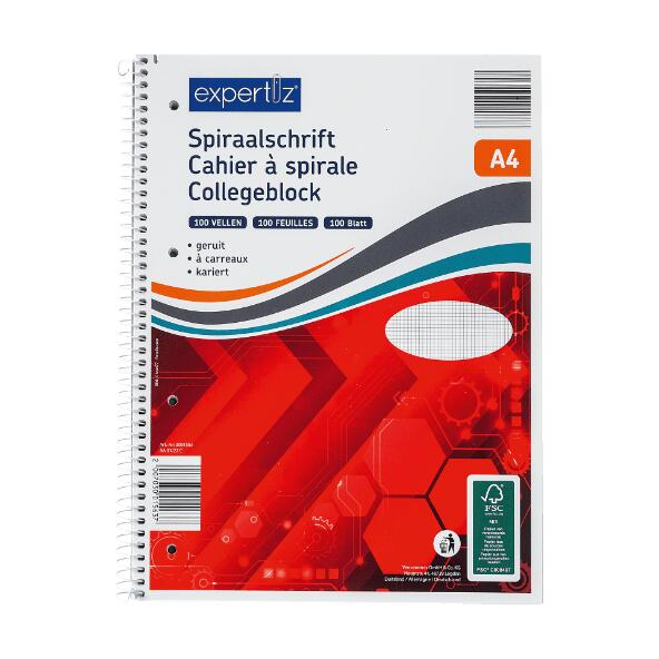 EXPERTIZ(R) 				Cahier à spirales quadrillé