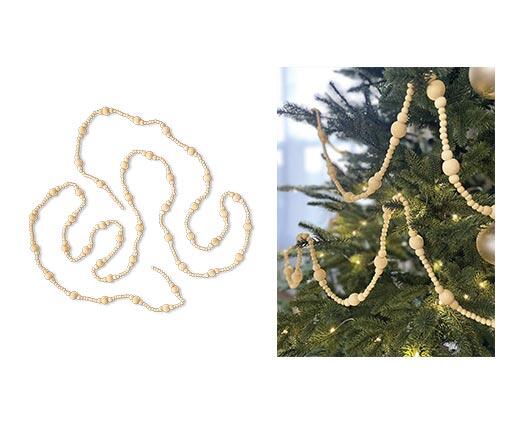Merry Moments Holiday Wooden Beaded Garland