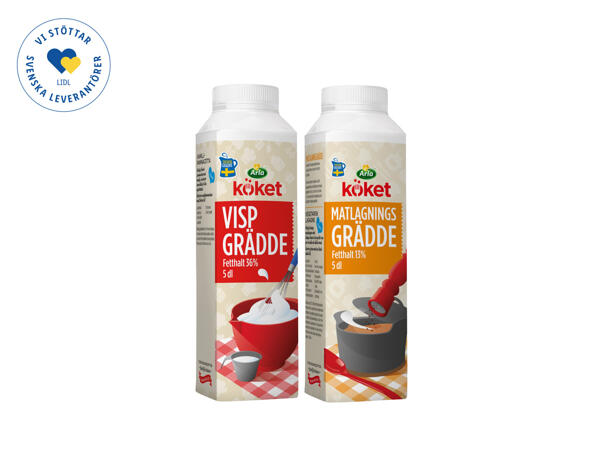 Arla Köket vispgrädde/ matlagningsgrädde