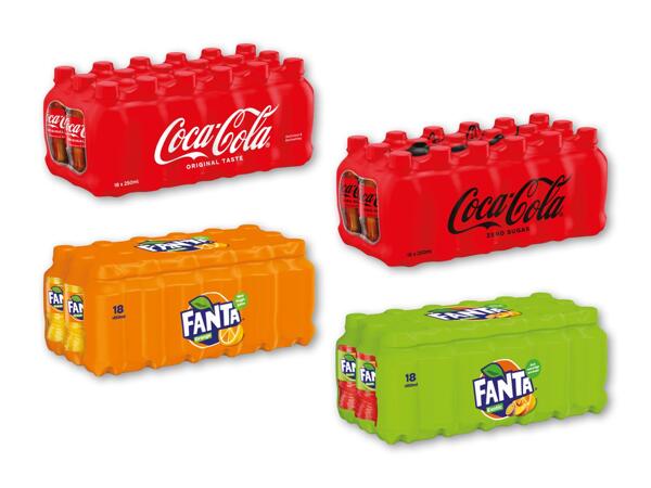 Coca Cola, Coca Cola Zero, Fanta Orange eller Fanta Exotic