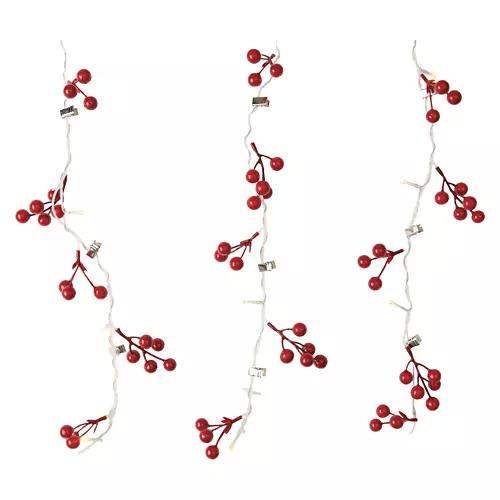 6' Long Curtain String Lights, Berry Cardholder