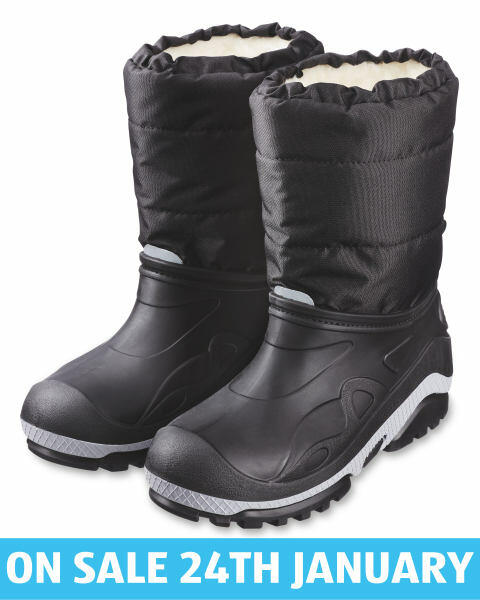 Crane Black Snow Boots