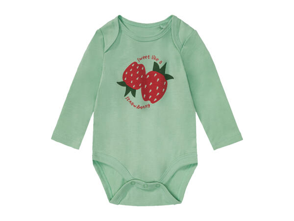 Lupilu Baby Long-Sleeve Bodysuits - Pack of 3