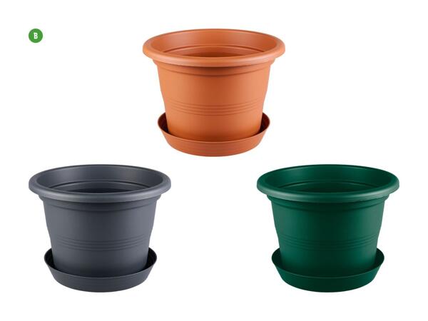 Havehandsker/Krukke med underskål/Rullebræt til planter