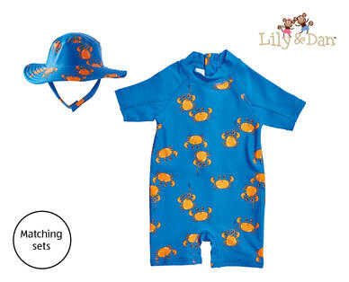 Infant Swimsuit and Hat Set