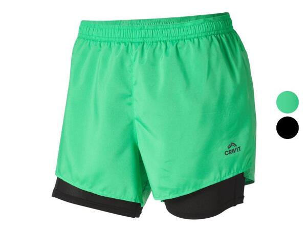 Herren Funktionsshorts mit Innenhose in Radler-Form