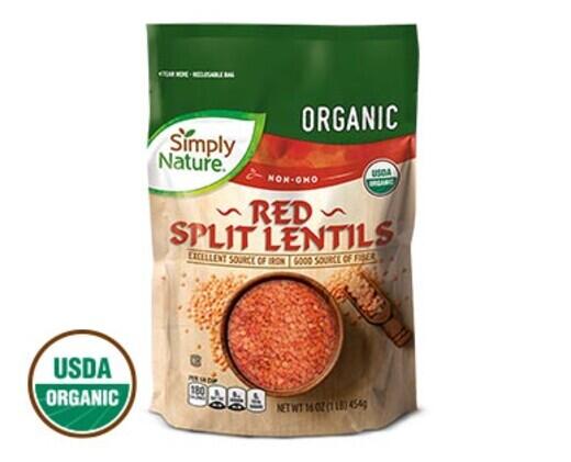 Simply Nature 
 Organic Green or Red Split Lentils