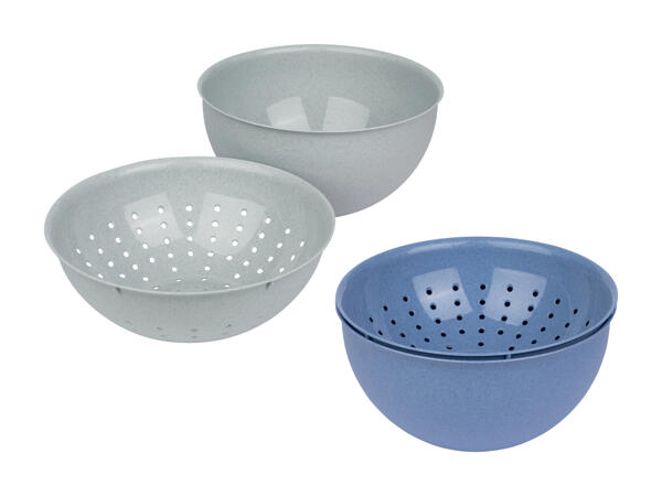 Bol Koziol avec passoire, lot de 2